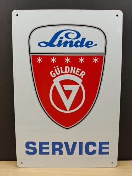 Güldner Service weiß Blechschild